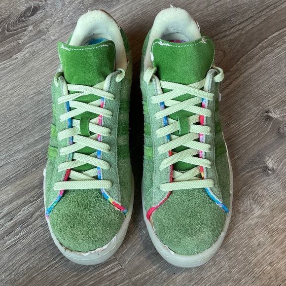 Adidas Campus 80s 4/20 Croptober Green Hairy Suede Leather Mens 8.5 UK 8 EU 42 - Picture 3 of 10